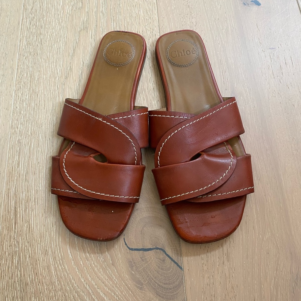 Chloe Tan Sandals - size 9